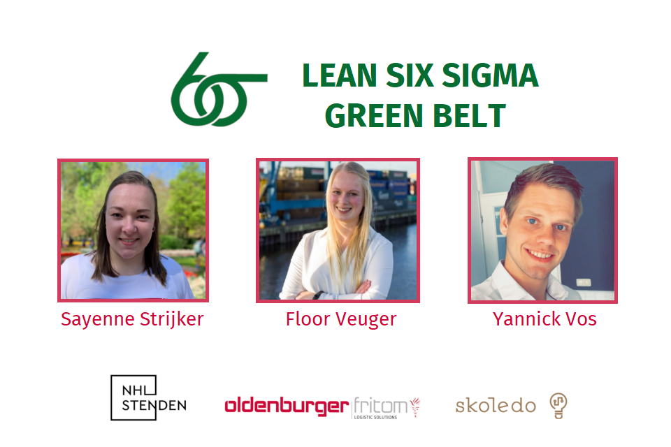Studenten van de NHL Stenden hogeschool halen hun Lean Six Sigma Green Belt certificaat bij Oldenburger|Fritom.